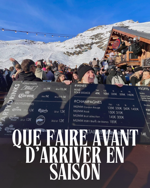 Vignette que faire avant d'arriver en saison